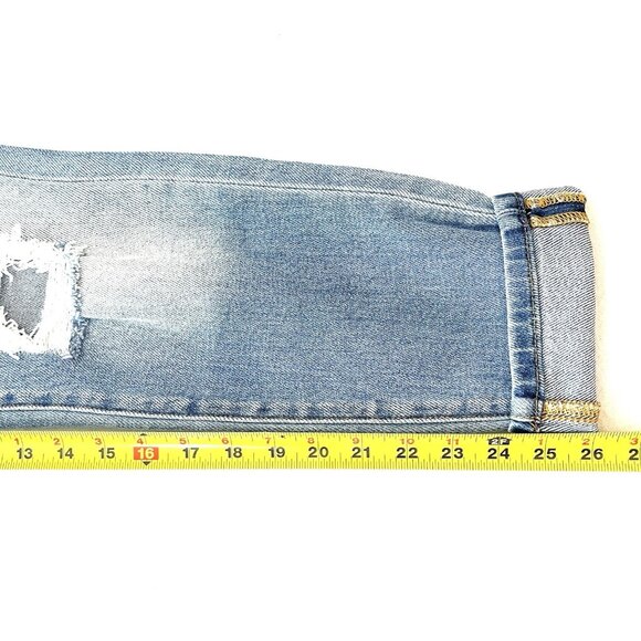 Kancan Women's Mom Distressed High Waist Relaxed Blue Jeans Sz 1/24 Tapered NWT - Picture 8 of 10